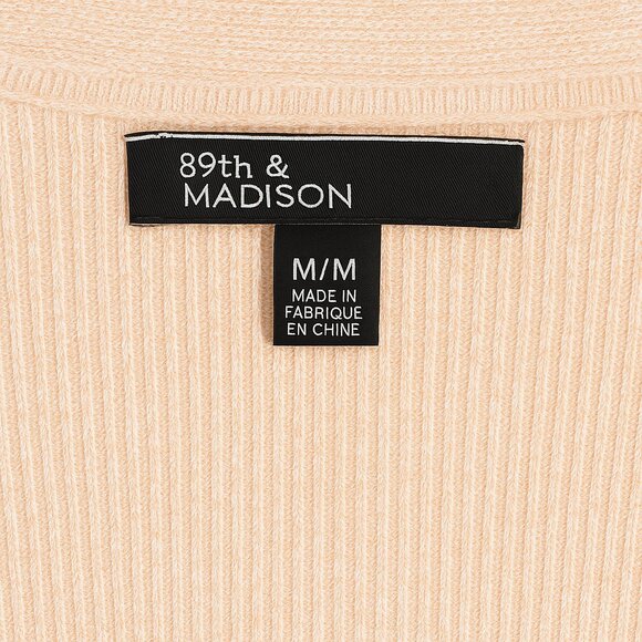 89th & Madison Open-Front Ribbed Cardigan – Size Medium (M) - Picture 4 of 4